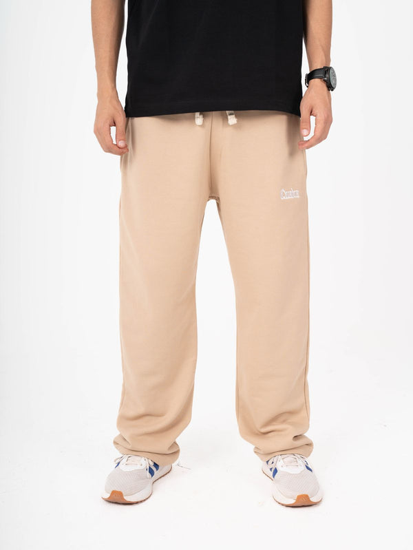 Line code pants in beige